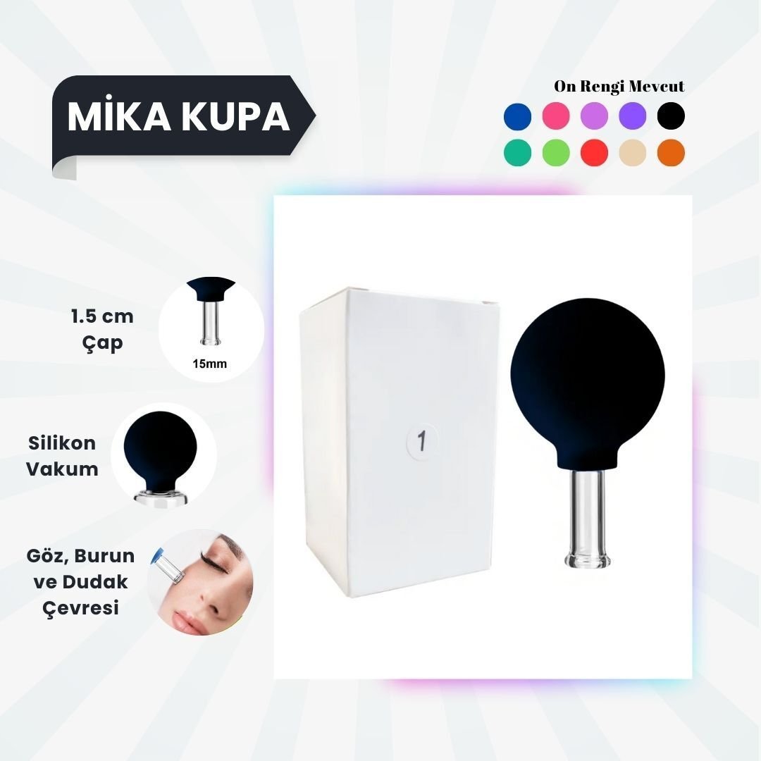 Silikon Vakumlu Mika Yüz Masaj Kupası No:1 Siyah