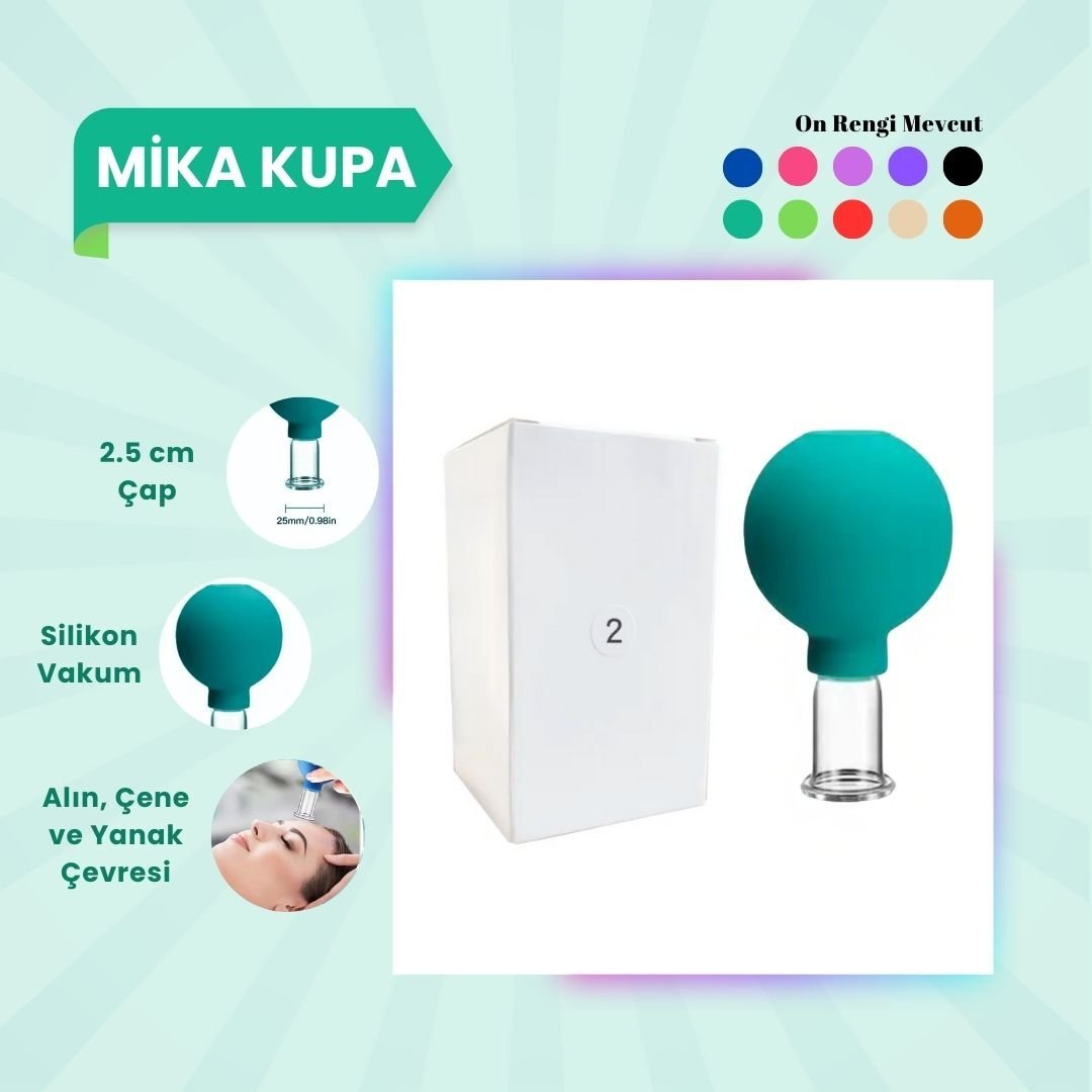 Silikon Vakumlu Mika Yüz Masaj Kupası No:2 Yeşil