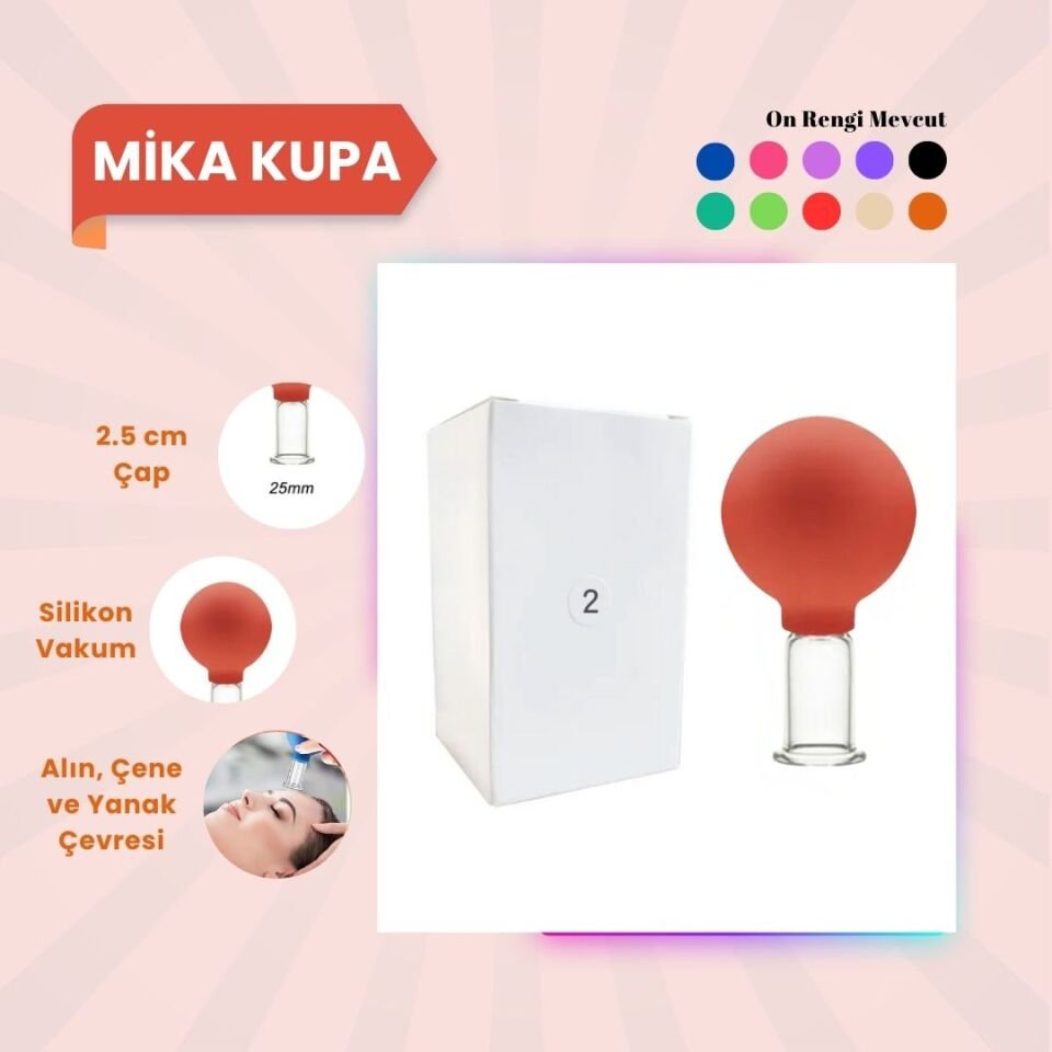 Silikon Vakumlu Mika Yüz Masaj Kupası No:2 Turuncu